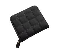 KADSXIYA Monedero de bolsillo bordado de moda para niñas, pequeño con cremallera, Negro -