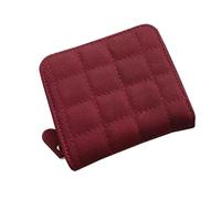 KADSXIYA Monedero de bolsillo bordado de moda para niñas, pequeño con cremallera, Rojo -