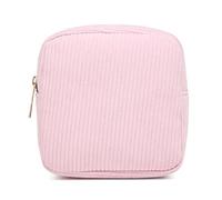 KADSXIYA Monedero de pana para mujer, pequeño neceser con cremallera y bolsillo para maquillaje, Rosado