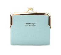 KADSXIYA Monedero moderno de poliuretano para mujer, monedero, monedero, monedero, monedero, Azul/claro