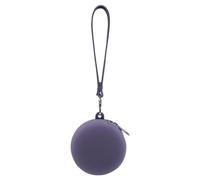 KADSXIYA Monedero redondo para auriculares, bolsa de almacenamiento ligera con cremallera, Púrpura