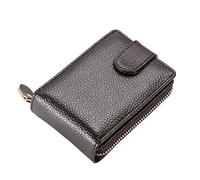 KADSXIYA Portatarjetas de crédito con bloqueo de moda para estuche, bolsillo con cremallera, organizador, marrón, (Rfid Brown)