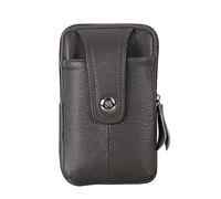 KADSXIYA Riñonera de piel de vacuno vintage para hombre, bolsa para teléfono, cinturón deportivo, cinturón de cadera, cartera para llevar funda, Marrón, As derailed discription