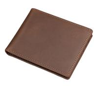 KADSXIYA Sofisticada cartera de cuero para hombre con bloqueo de monedas y tarjetas de visita, Piel de caballo loca