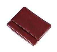 KADSXIYA Tarjetero de bolsillo impermeable delgado para tarjetas bancarias portátil, Burdeos