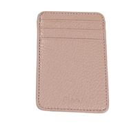 KADSXIYA Tarjetero multiranura de piel sintética con bolsillo para dinero en efectivo, Gris Rosa