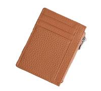 KADSXIYA Tarjetero portátil con ranura para licencia y monedero, cartera delgada, ideal para hombres, Marrón