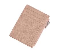 KADSXIYA Tarjetero portátil con ranura para licencia y monedero, cartera delgada, ideal para hombres, Rosado
