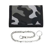 KADSXIYA Tarjetero triple delgado con múltiples ranuras para mujeres y hombres, Camuflaje gris