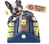 KADTC Juguete de rompecabezas todo en uno 2 en 1 activado por patas de perro y comedero lento de rompecabezas de gran capacidad para perros de raza pequeña/pequeña/mediana, juguetes dispensadores de