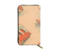 KadUe Cartera de piel con póster para mujer, múltiples compartimentos para tarjetas y dinero en efectivo, tarjetas de crédito, Black, Talla única, Contemporáneo