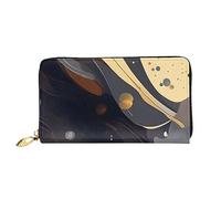 KadUe Cartera de piel oscura mediana para mujer, múltiples compartimentos para tarjetas y tarjetas de crédito, Black, Talla única, Contemporáneo