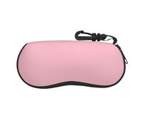 KadUe Funda suave de neopreno ultra ligera con cremallera para gafas, funda de viaje portátil con cremallera para gafas, Color sólido rosa, Talla única