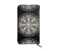 KadUe Helm of Awe - Cartera de piel para mujer, múltiples compartimentos para tarjetas y dinero en efectivo, tarjetas de crédito, Black, Talla única, Contemporáneo