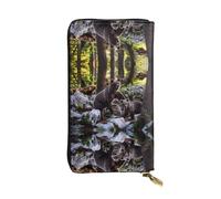 KadUe Rge and Small Black Bears - Cartera de piel para mujer, múltiples compartimentos para tarjetas y dinero en efectivo, tarjetas de crédito, Black, Talla única, Contemporáneo