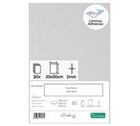 Kadusi 20 láminas de Goma Eva adhesiva color blanco de 20x30 cm y 2mm grosor para manualidades con
