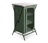 KADVA Armario de Camping CAMPShelf 13, 50 x 60 x 98 cm, Armario de Camping de poliéster, construcción Ligera y Estable, fácil de Montar y Transportar, Viene con una Cubierta de Color Verde