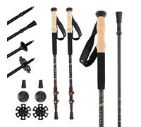 KADVA - Bastones de senderismo para sendero KIBO color naranja, tamaño ajustable, 65-135 cm, mango fabricado en PP, TPR y espuma EVA para mayor comodidad de uso, varillas de aluminio resistentes y