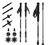 KADVA Bastones de Trekking Torre en Color Gris, tamaño Ajustable 65-135 cm, Mango de Polipropileno y Espuma EVA para Mayor Comodidad al Usuario, Bastones de Aluminio, robustos y Resistentes a los