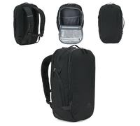 KADVA Mochila Glejt 30 l - Mochila urbana de turismo con apertura como maleta, compartimento para portátil de hasta 16, organizador, solapa+rayas, impermeable, ideal como equipaje de mano