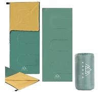 KADVA Saco de Dormir para Acampadas Karvilo 200 x 75 cm Verde con Función de Edredón Temperatura Confort 20 Grados Ideal para el Verano Tecnología Ripstop con una Mayor Durabilidad Espacioso
