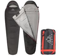 KADVA Saco de Dormir para Acampadas Mumio L 230 x 80 cm Saco de Dormir Negro con Capucha Temperatura Confort 4 Grados Ideal para Invierno Alta Retención de Calor Tecnología Ripstop
