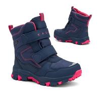 KADVA Snowey, Botas para Nieve Unisex niños, Azul Marino Fucsia, 29 EU