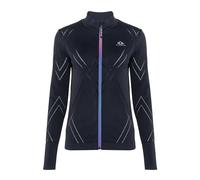 KADVA Sudadera de Mujer Heat Talla S/M Color Negro Material Transpirable Ajustado al Cuerpo Sudadera Deportiva con Cremallera Completa y Construcción sin Costuras para Mujeres Activas