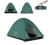 KADVA Tienda de Campaña Festa 2 Tienda 200 x 120 x 105 cm para 2 Personas con Mosquitera Impermeable Ligera y Duradera Estructura de Fibra de Vidrio Ideal para Acampadas y Senderismo Color Verde