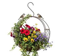 Käfig als Halter für Vogelnestmaterial - Mondförmiger Drahtkorb | Draht Nistmaterial Halterung - Für Wohnzimmer, Balkon, Garten, Terrasse, Vogelnest Dekoration