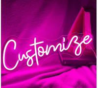 KAEGORT Neon Personalizado, Cartel LED Decoración Pared Letrero Neon Luminoso Letras Luce Personalizadas Nombre Carta para Boda Cumpleaños Fiestas Bar Tiendas(26-150cm)