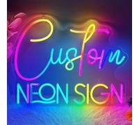 KAEGORT Neon Personalizado, Rainbow LED Carteles Letrero Tira Luminoso Multicolores Decoración Letras Neon Personalizadas para Fiestas Bar Tiendas