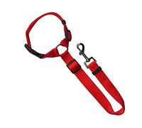 KAEHA SUN-051-00 Cables Mascotas de Nylon Ajustables Restricciones Cinturones de Seguridad del vehículo arnés para Perros Grandes medianos pequeños, Rojo