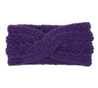 KAEHA SUN-072-04 1 Piezas Crochet Arco Turbante Knit Diadema Mujer Invierno Vendas Elasticas Banda de Pelo más cálido, Purpure