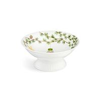 Kähler bol con pie Ø23 cm Hammershøi Navidad con pintura de acuarela, blanco