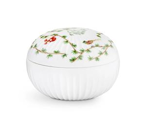Kähler Bombonera de navidad Hammershøi Ø11.5 cm blanco