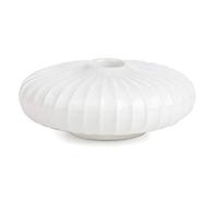 Kähler Candelabro Redondo Ø11,5 cm Hammershøi diseño danés Hecho a Mano, Blanco