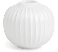 Kähler Candelero Redondo Ø8 cm Hammershøi diseño danés Hecho a Mano, Blanco