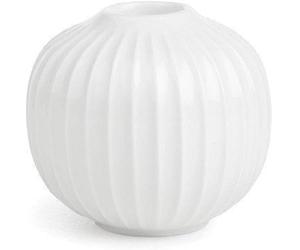Kähler Candelero Redondo Ø8 cm Hammershøi diseño danés Hecho a Mano, Blanco
