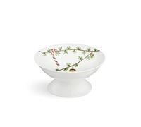 Kähler cuenco con pie Ø16 cm Hammershøi Navidad con pintura de acuarela, blanco