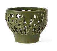 Kähler Design Orangery Garden 691203 - Portavelas (cerámica, 9,5 x 7,5 cm), Color Verde