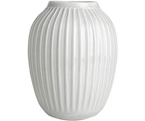Kähler Jarrón H25.5 cm Hammershøi Diseño danés para Flores Hecho a Mano, Blanco