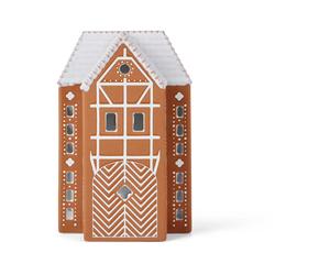 Kähler Portavelas Gingerbread grande 17 cm Marrón