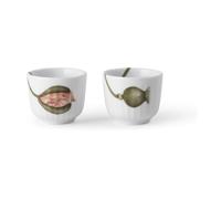 Kähler Set de 2 hueveras Hammershøi Poppy blanco-decoración