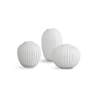 Kähler Set de 3 Mini jarrones Hammershøi blanco