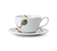 Kähler Taza de té y platillo Hammershøi Poppy 38 cl blanco