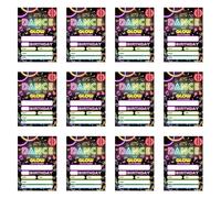 Kaeltsyn 12 invitaciones de fiesta brillantes únicas de 5 x 7 pulgadas para solicitudes de eventos de cumpleaños