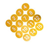 Kaeltsyn 15 conos planos con marcadores de agilidad numérica, puntos para deportes, entrenamiento de fútbol, puntos antideslizantes para piso numerado para gimnasio