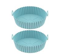 Kaeltsyn 2 bandejas de silicona para freidoras de aire para horno, forros de silicona de repuesto, aptos para lavavajillas, accesorios para horno
