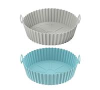 Kaeltsyn 2 bandejas de silicona para freidoras de aire para horno, forros de silicona de repuesto, aptos para lavavajillas, accesorios para horno